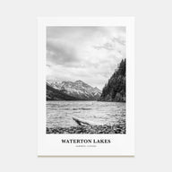 Waterton Lakes National Park Portrait B&W Poster