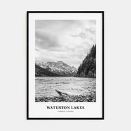 Waterton Lakes National Park Portrait B&W Poster