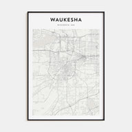 Waukesha Map Portrait Poster