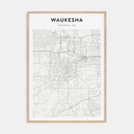 Waukesha Map Portrait Poster