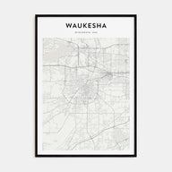 Waukesha Map Portrait Poster