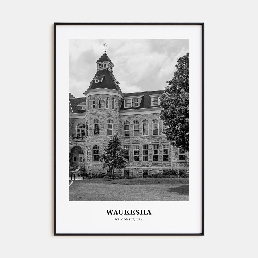 Waukesha Portrait B&W Poster