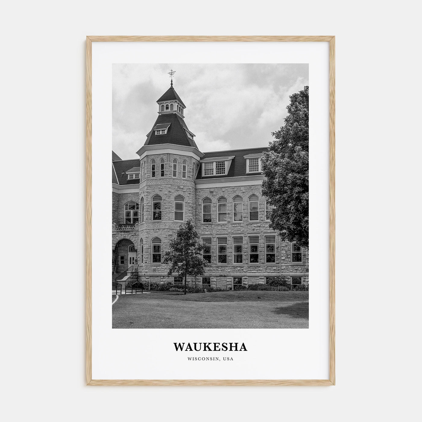 Waukesha Portrait B&W Poster