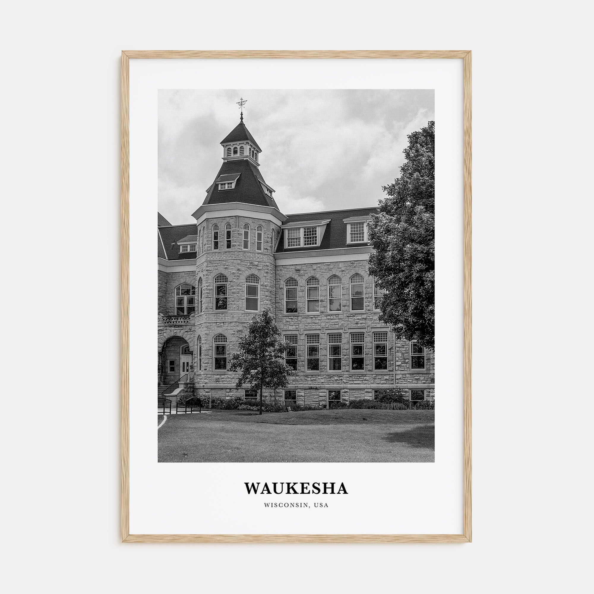 Waukesha Portrait B&W Poster