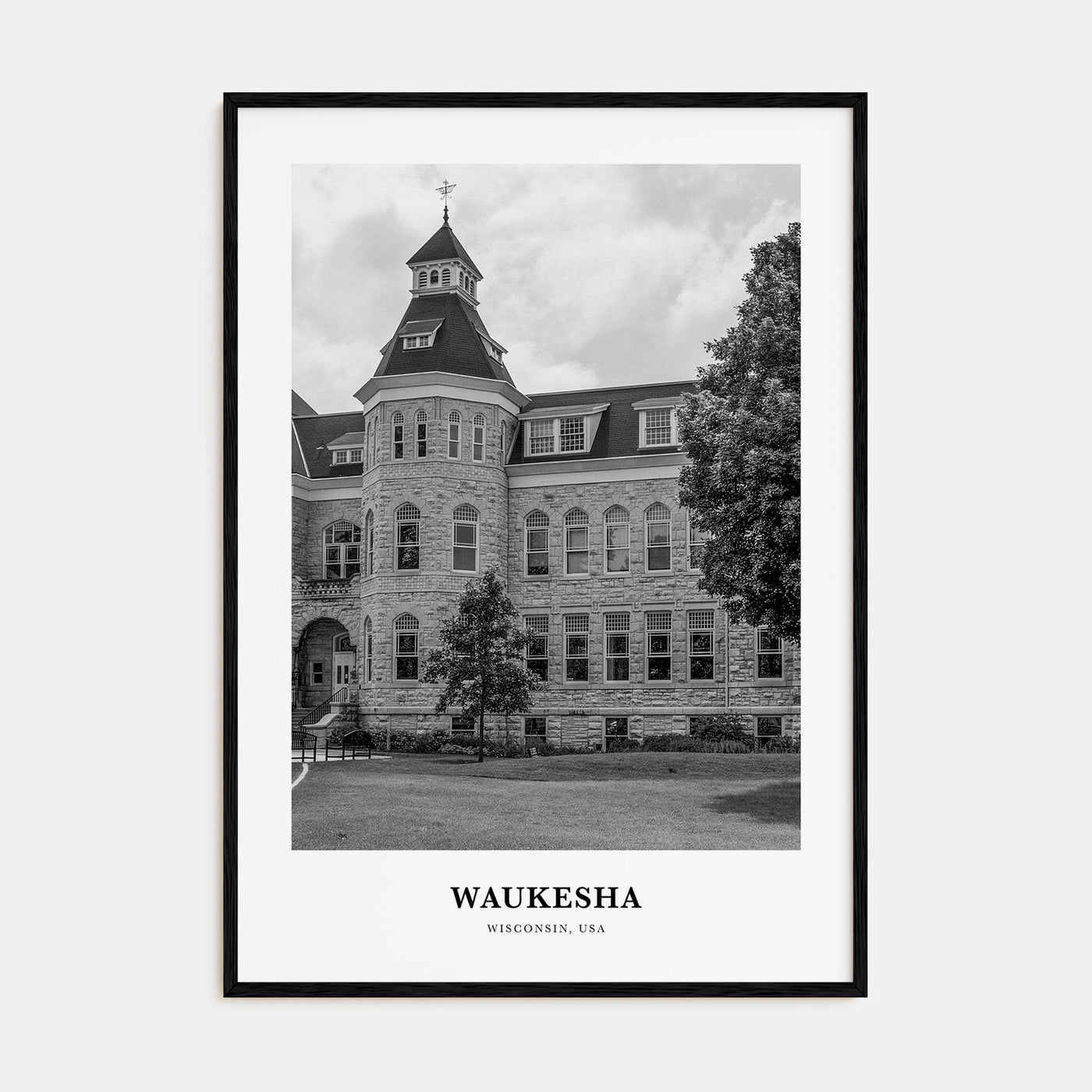 Waukesha Portrait B&W Poster