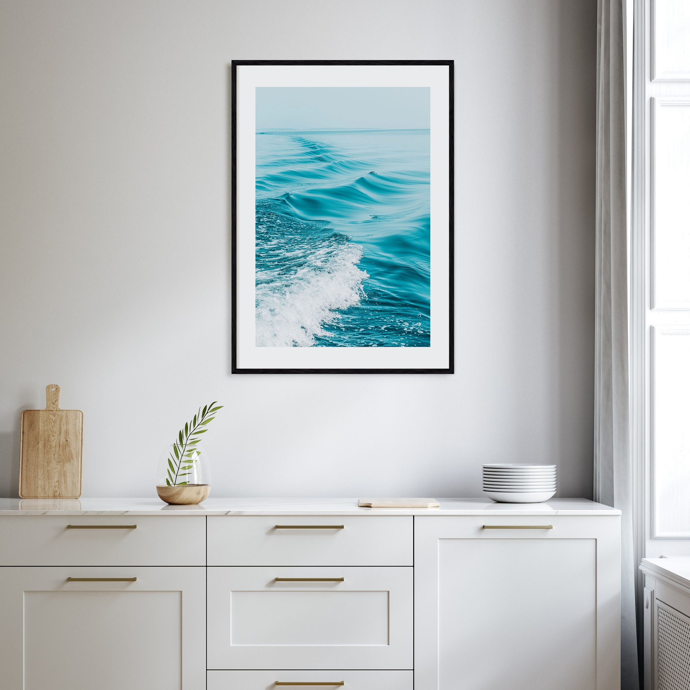 Waves at Sea Photo Color Poster