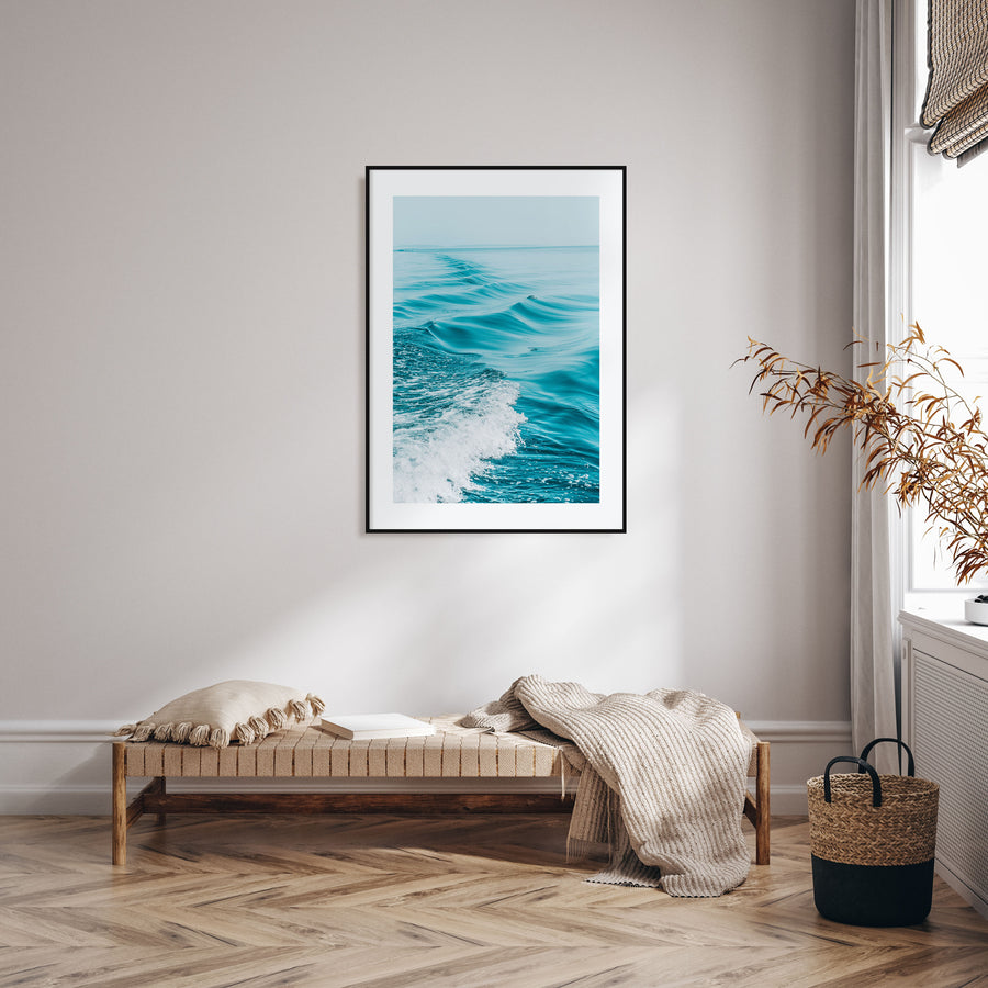 Waves at Sea Photo Color Poster