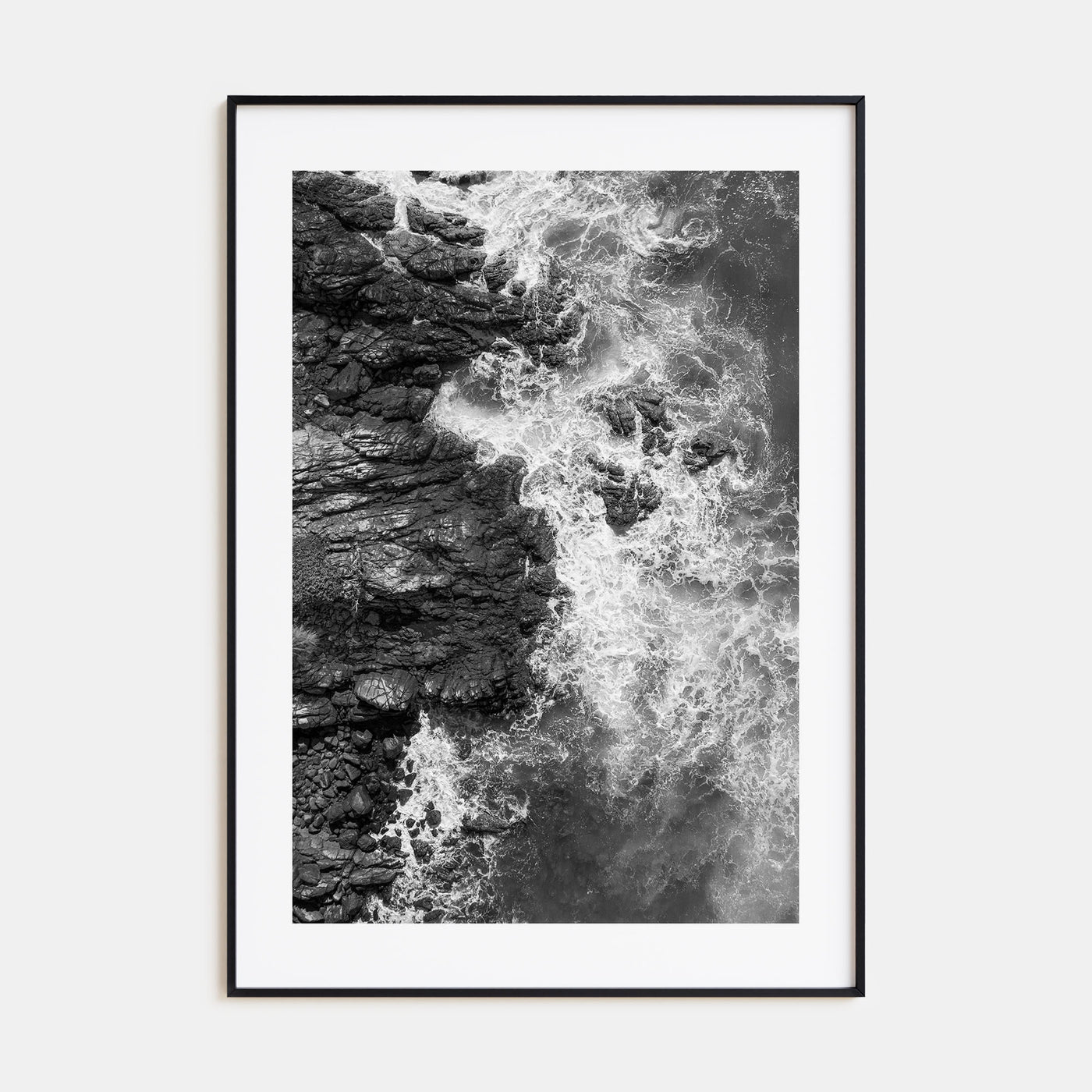 Waves Crashing Photo B&W No 1 Poster