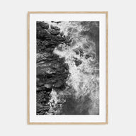 Waves Crashing Photo B&W No 1 Poster