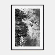 Waves Crashing Photo B&W No 1 Poster