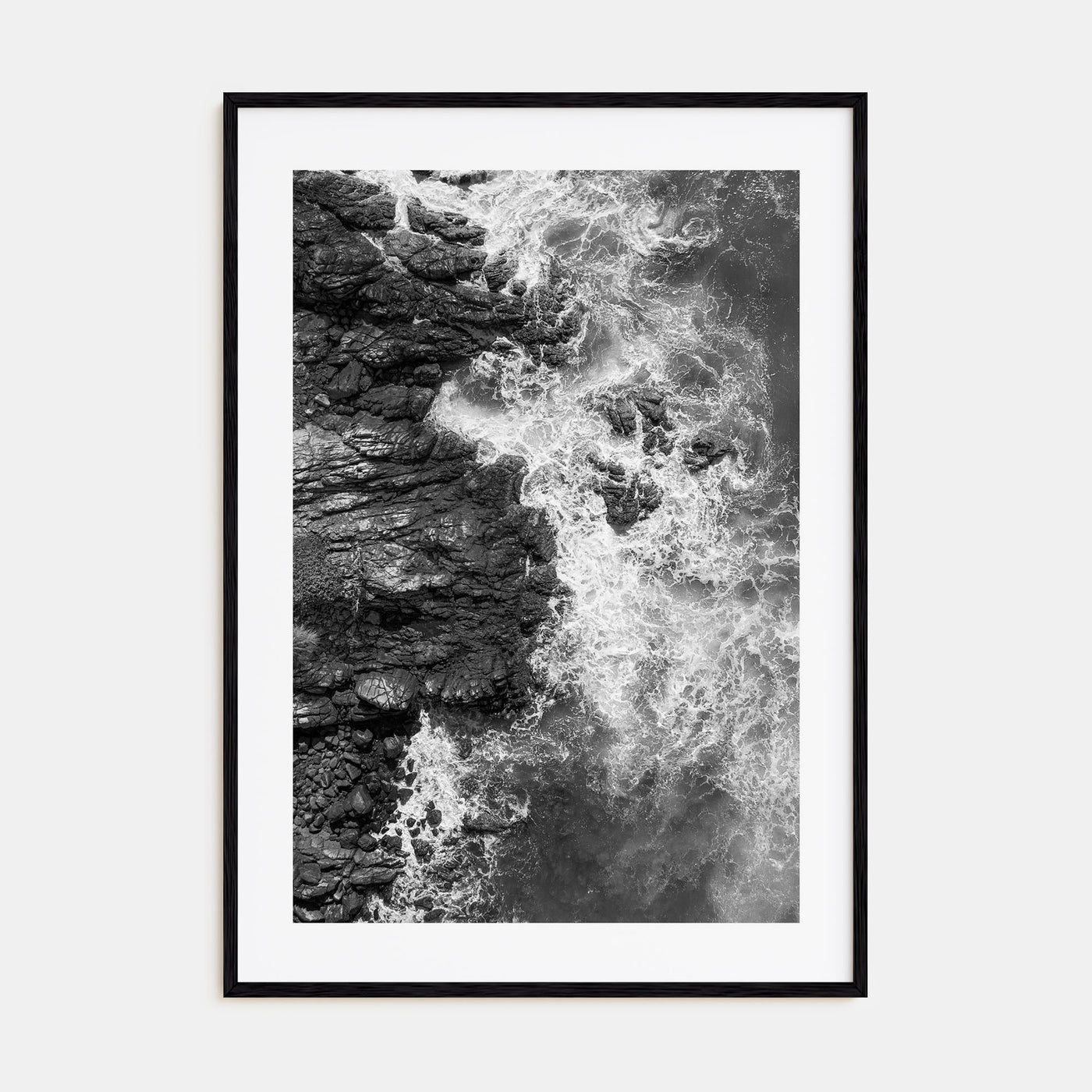 Waves Crashing Photo B&W No 1 Poster
