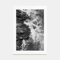 Waves Crashing Photo B&W No 1 Poster