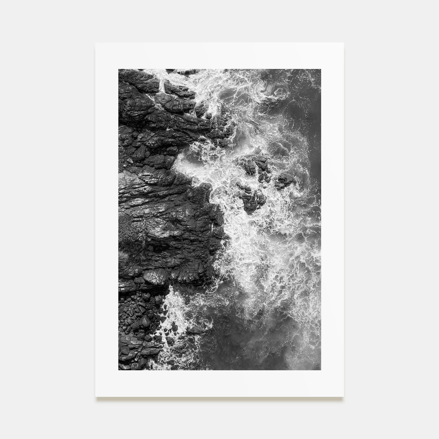 Waves Crashing Photo B&W No 1 Poster