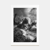 Waves Crashing Photo B&W No 2 Poster