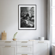 Waves Crashing Photo B&W No 2 Poster