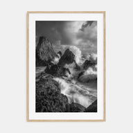 Waves Crashing Photo B&W No 2 Poster