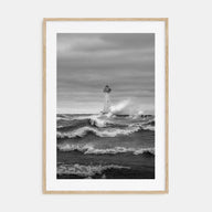 Waves Crashing Photo B&W No 3 Poster