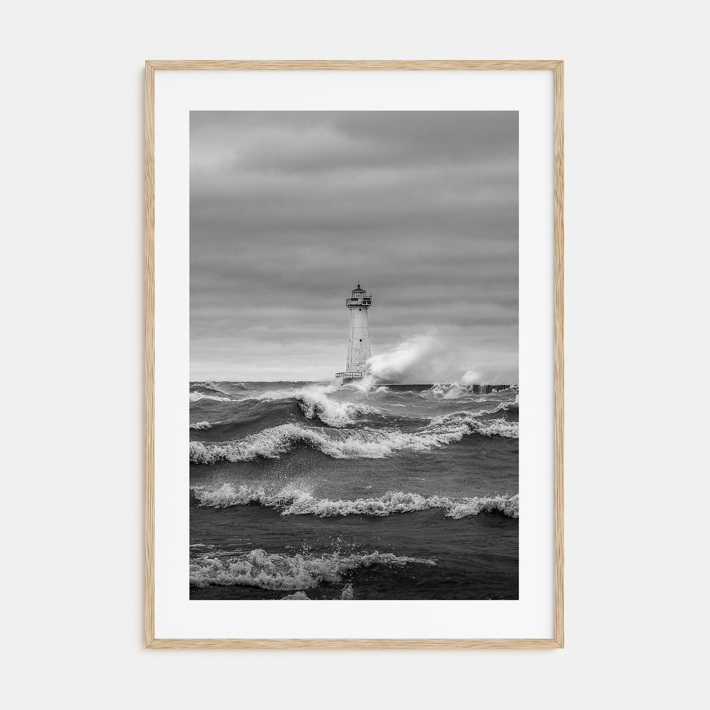 Waves Crashing Photo B&W No 3 Poster