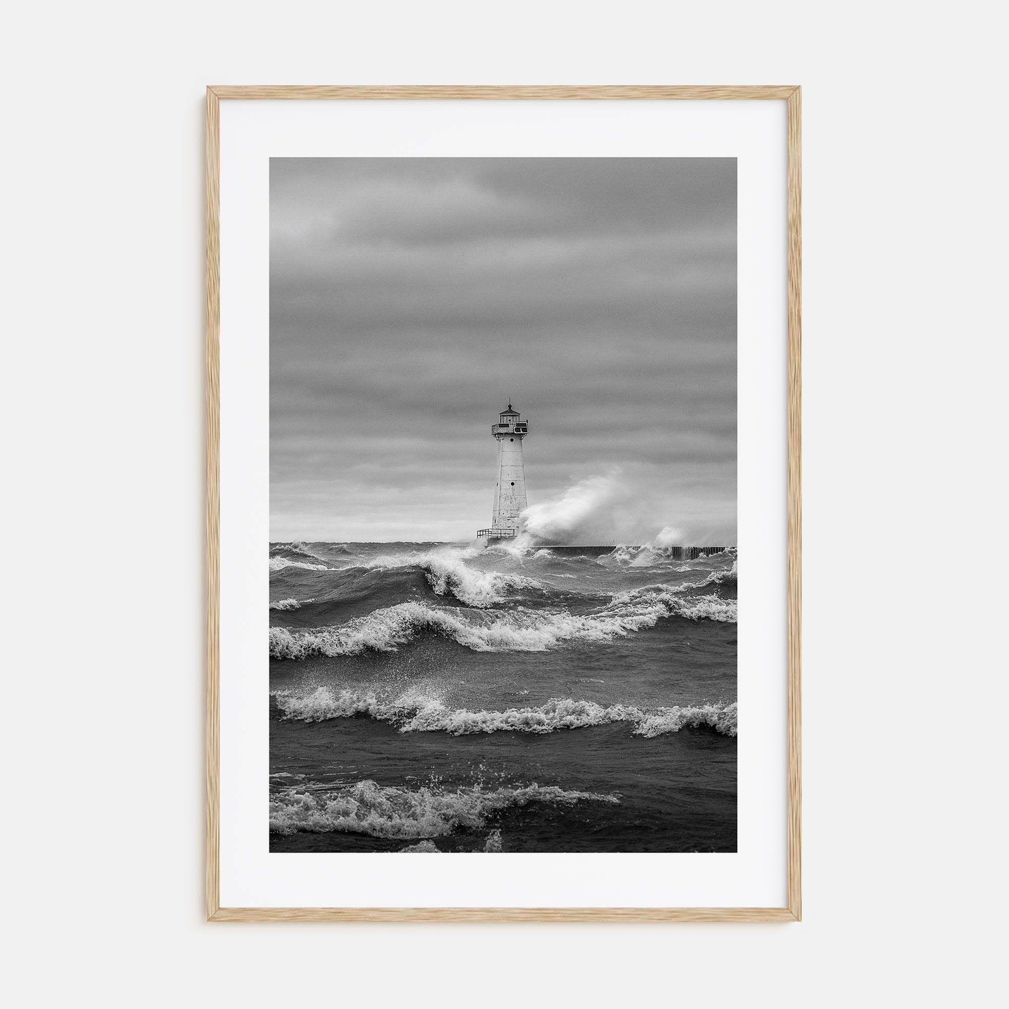 Waves Crashing Photo B&W No 3 Poster