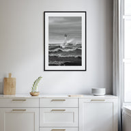 Waves Crashing Photo B&W No 3 Poster