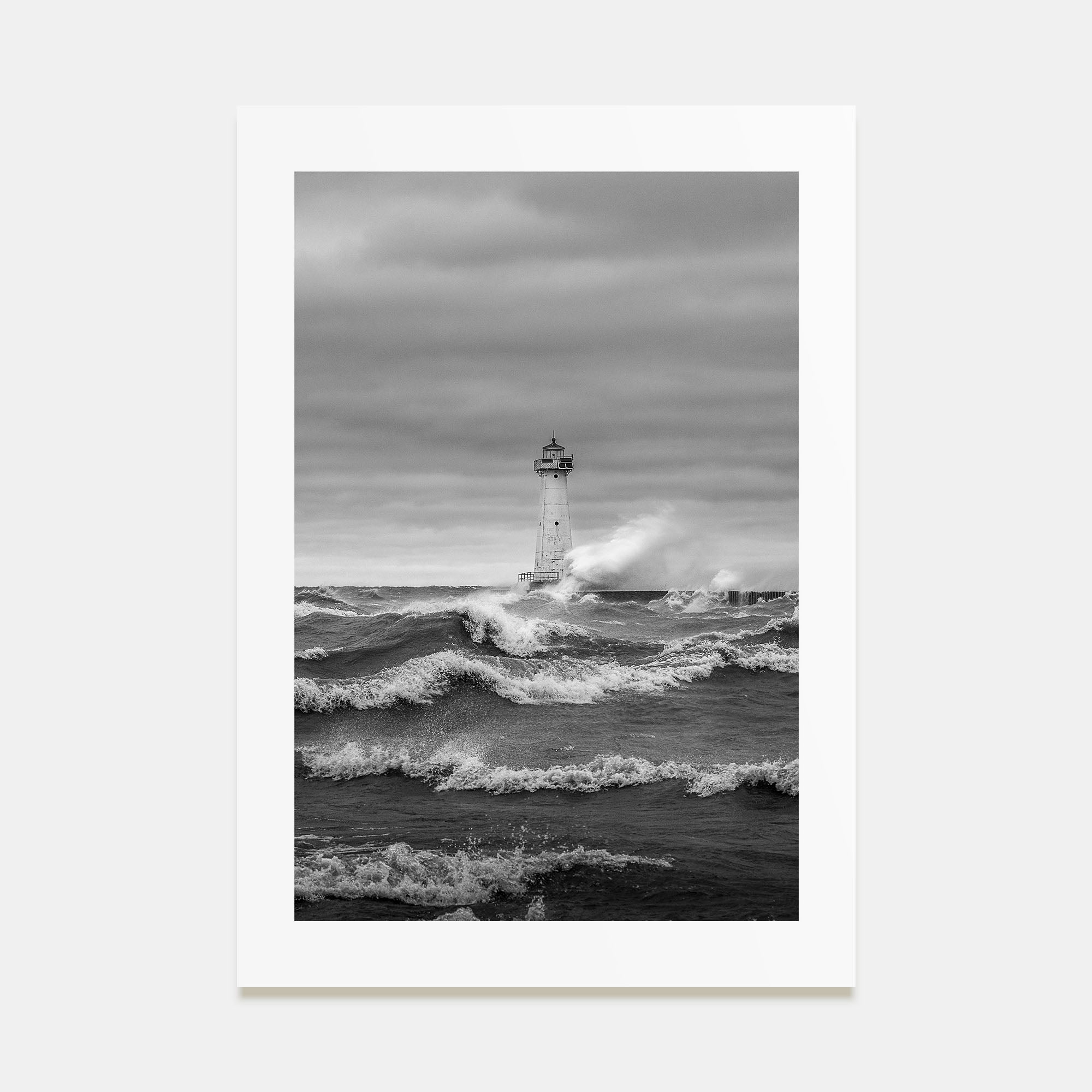 Waves Crashing Photo B&W No 3 Poster