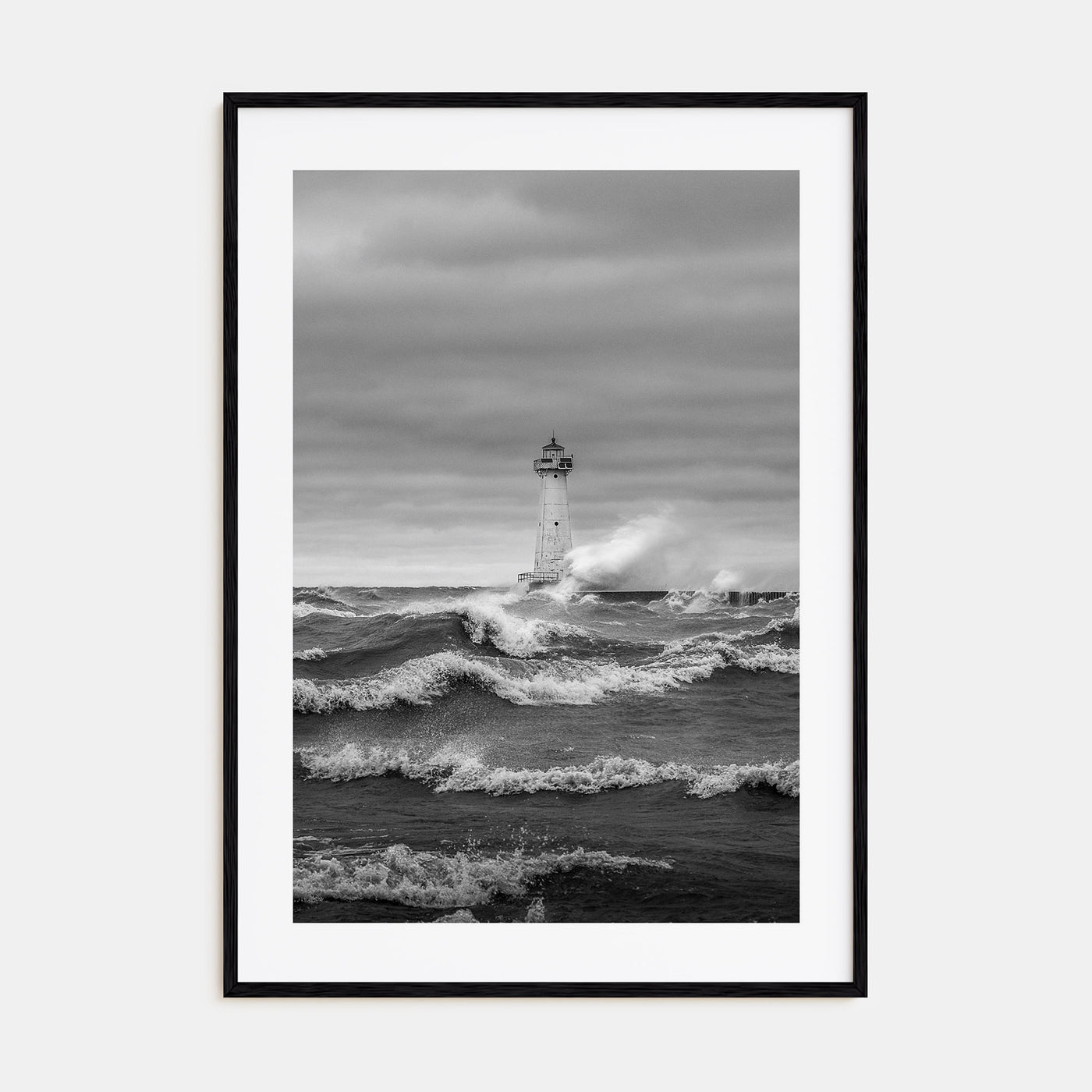 Waves Crashing Photo B&W No 3 Poster