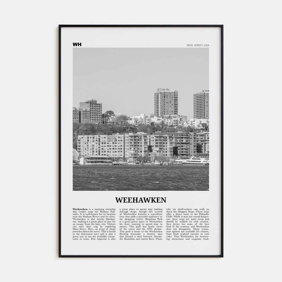 Weehawken Travel B&W Poster