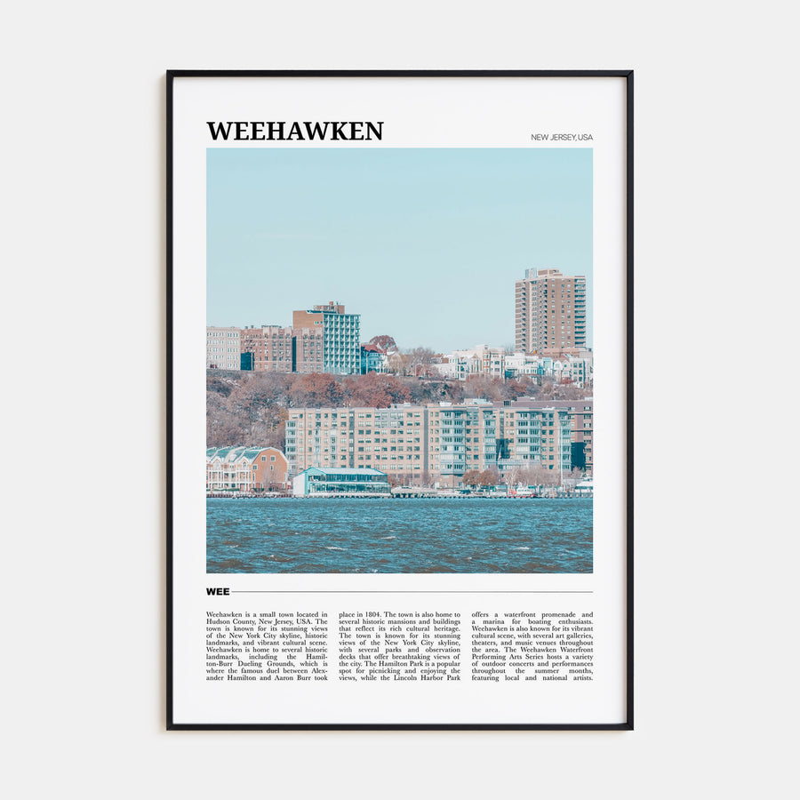 Weehawken Travel Color Poster