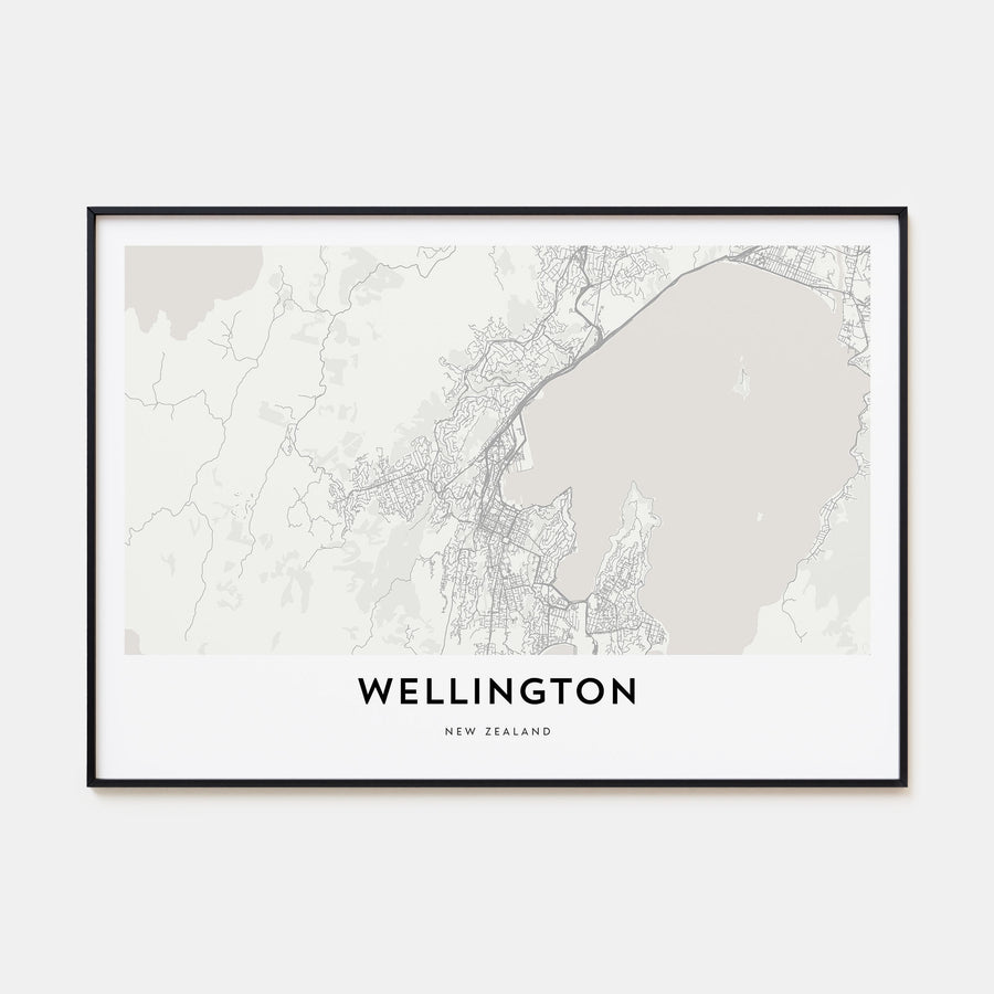 Wellington Map Landscape Poster