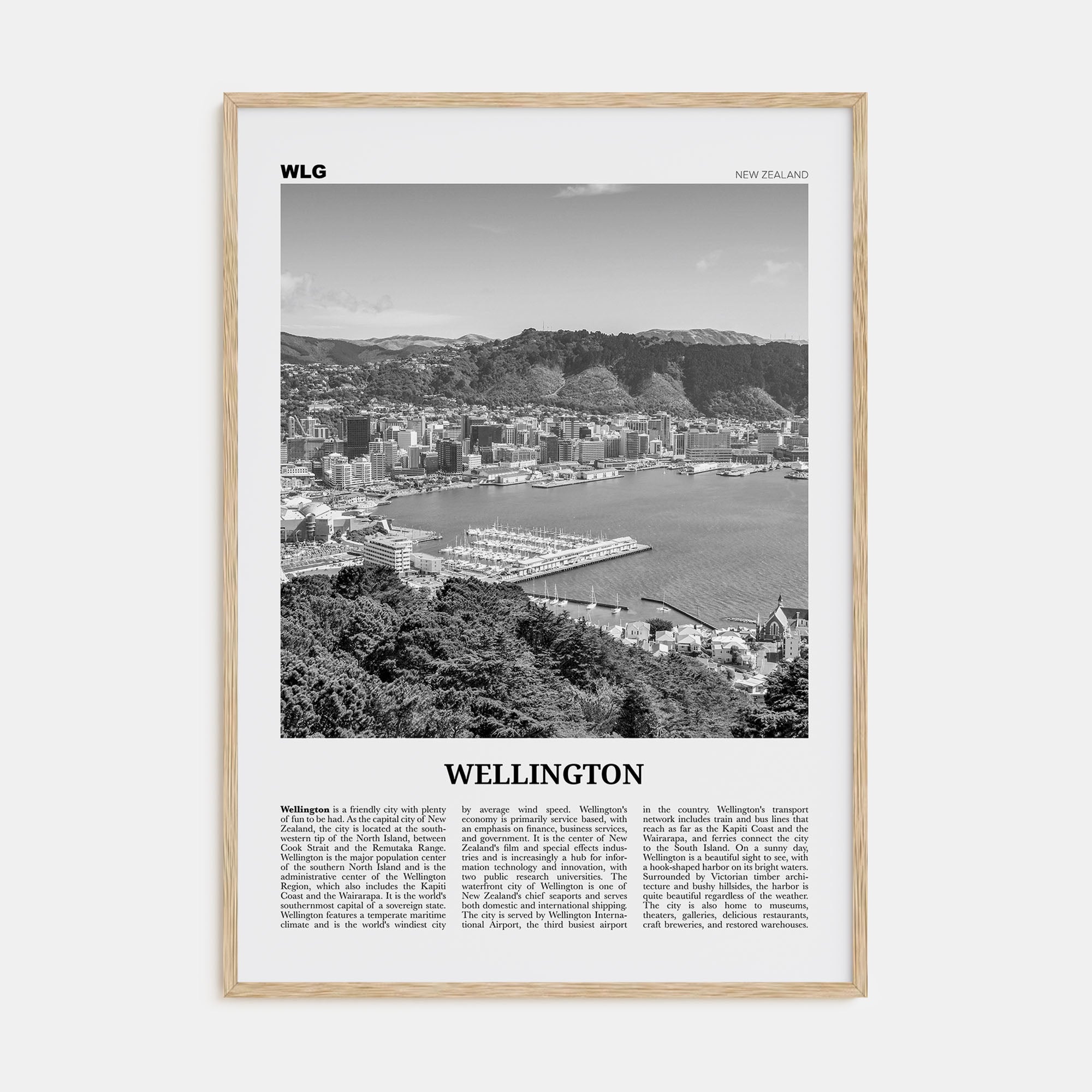 Wellington Travel B&W No 1 Poster