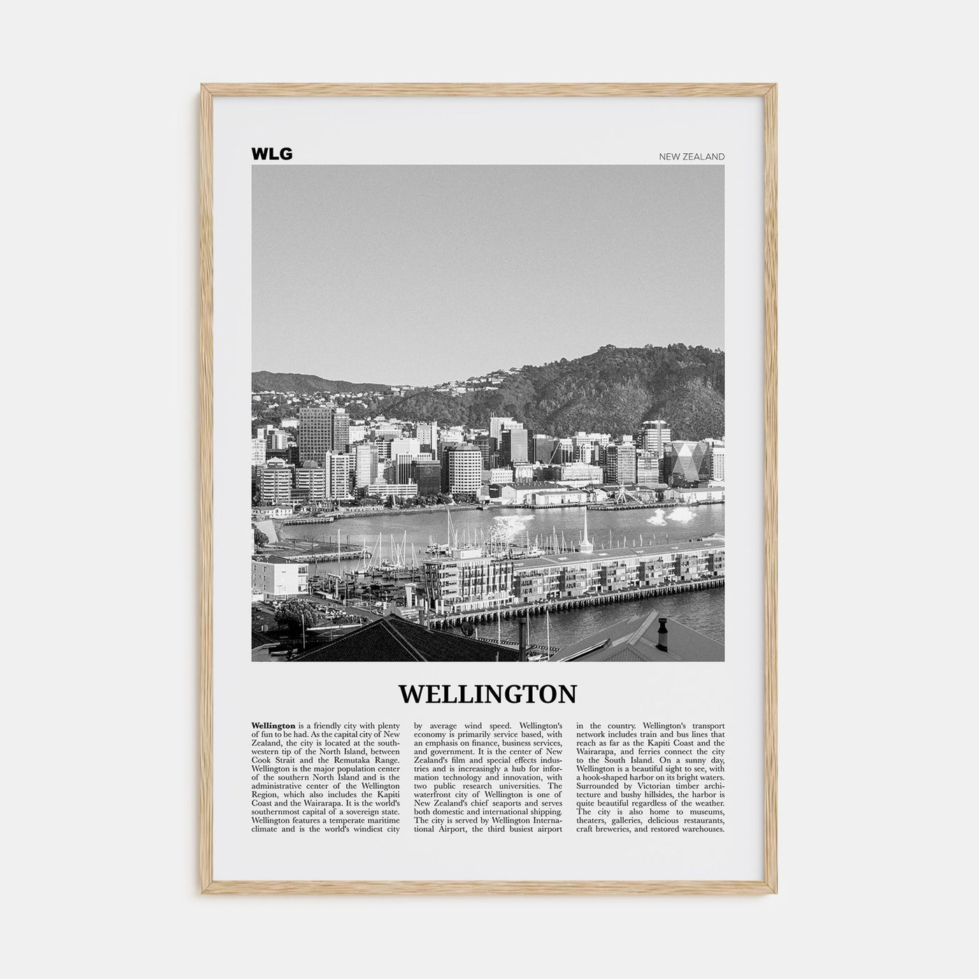 Wellington Travel B&W No 2 Poster