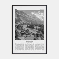 Wengen Travel B&W Poster