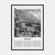 Wengen Travel B&W Poster