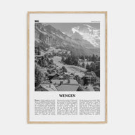 Wengen Travel B&W Poster