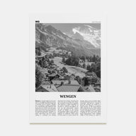 Wengen Travel B&W Poster