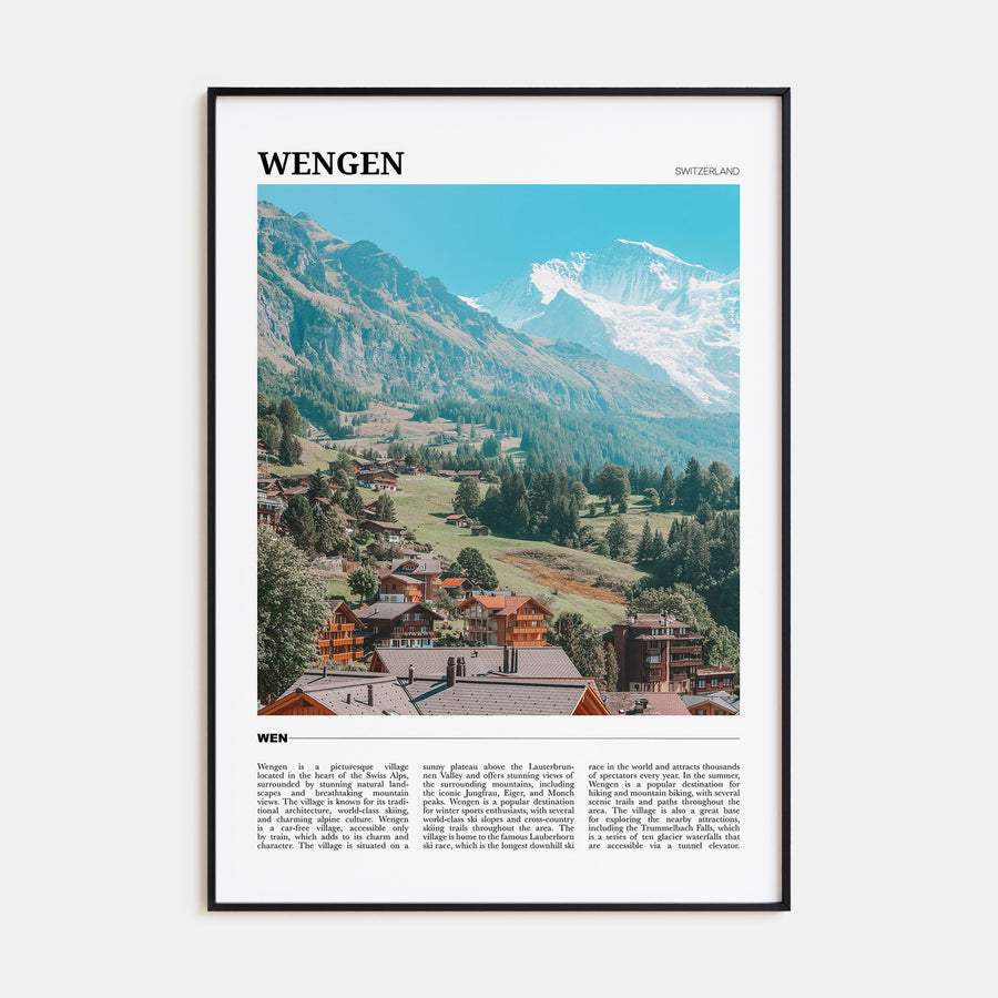 Wengen Travel Color Poster