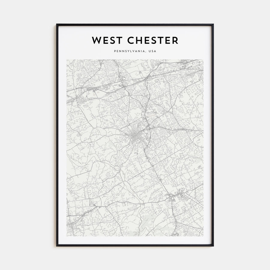 West Chester Map Portrait Poster