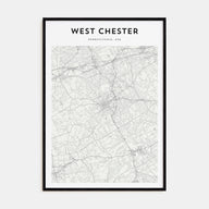West Chester Map Portrait Poster
