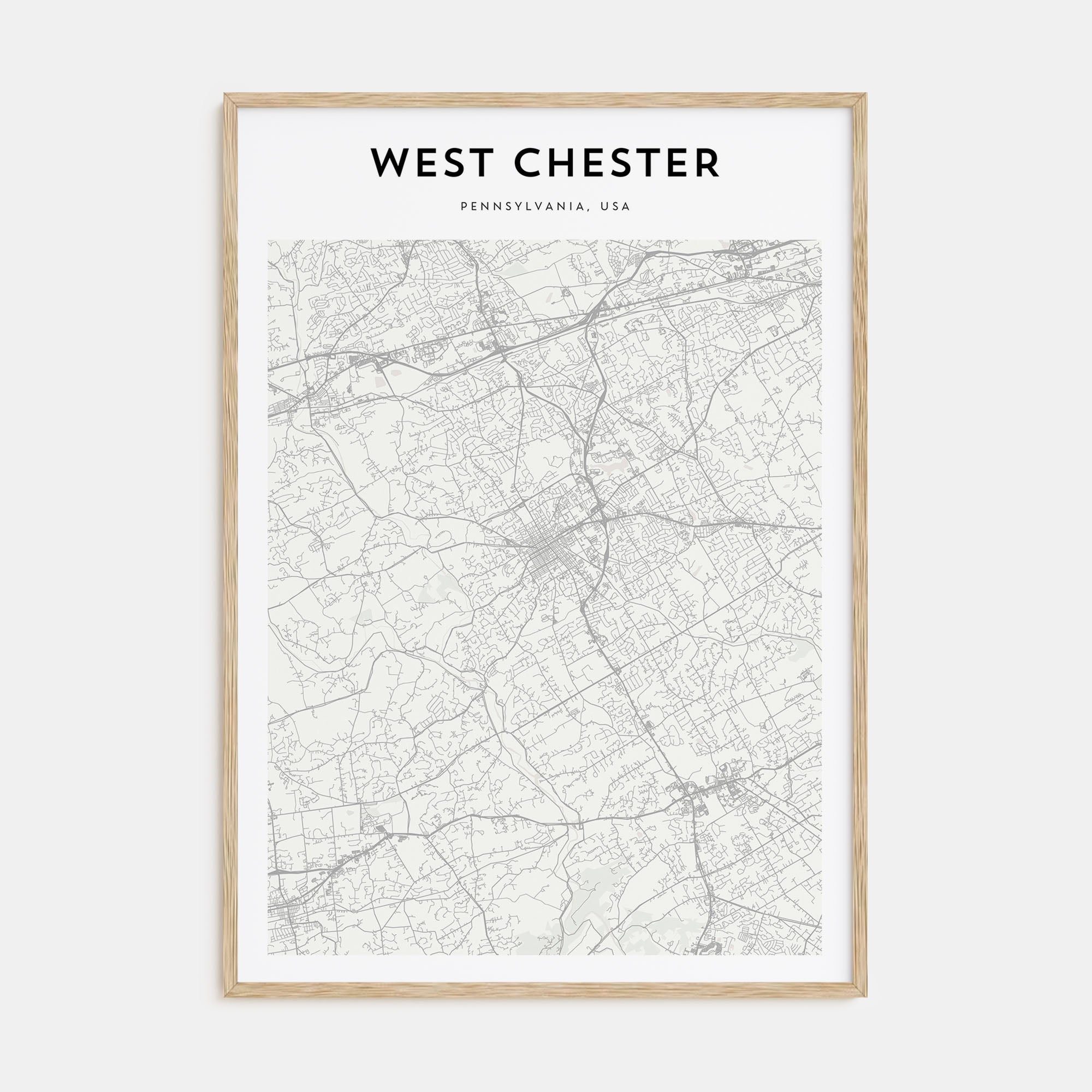 West Chester Map Portrait Poster