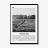 West Chester Print Black and White, West Chester Wall Art, West Chester Poster, West Chester Photo, West Chester Décor, Pennsylvania, USA