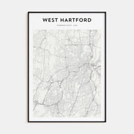 West Hartford Map Portrait Poster