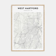 West Hartford Map Portrait Poster