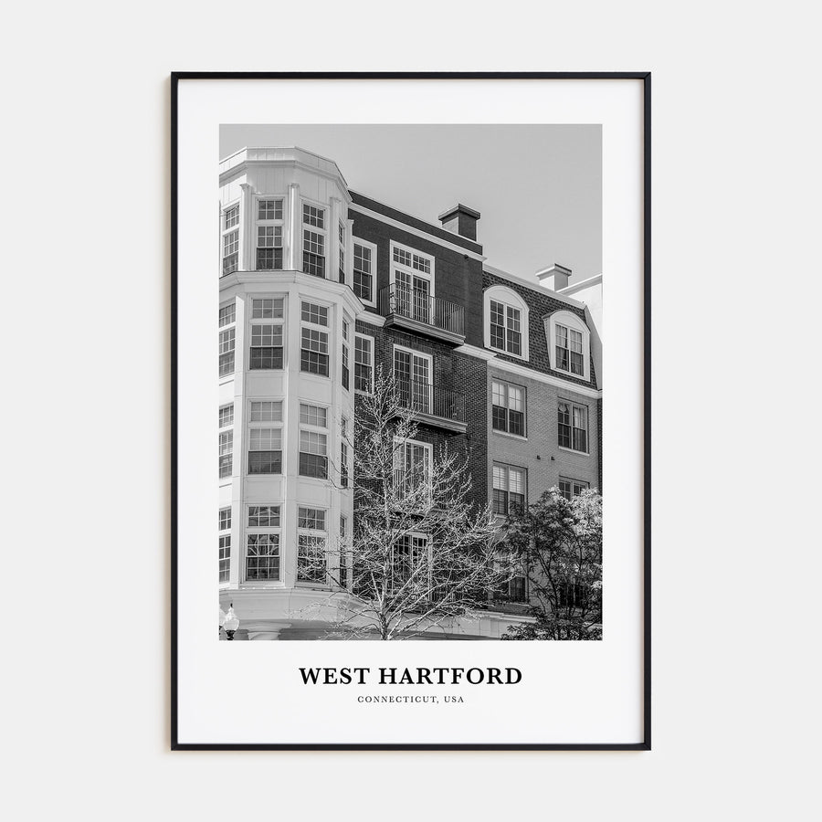 West Hartford Portrait B&W Poster