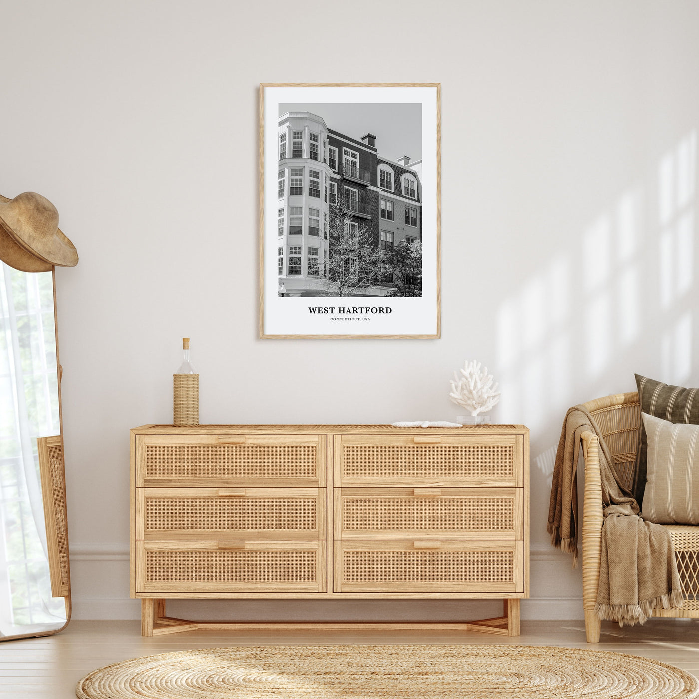 West Hartford Portrait B&W Poster