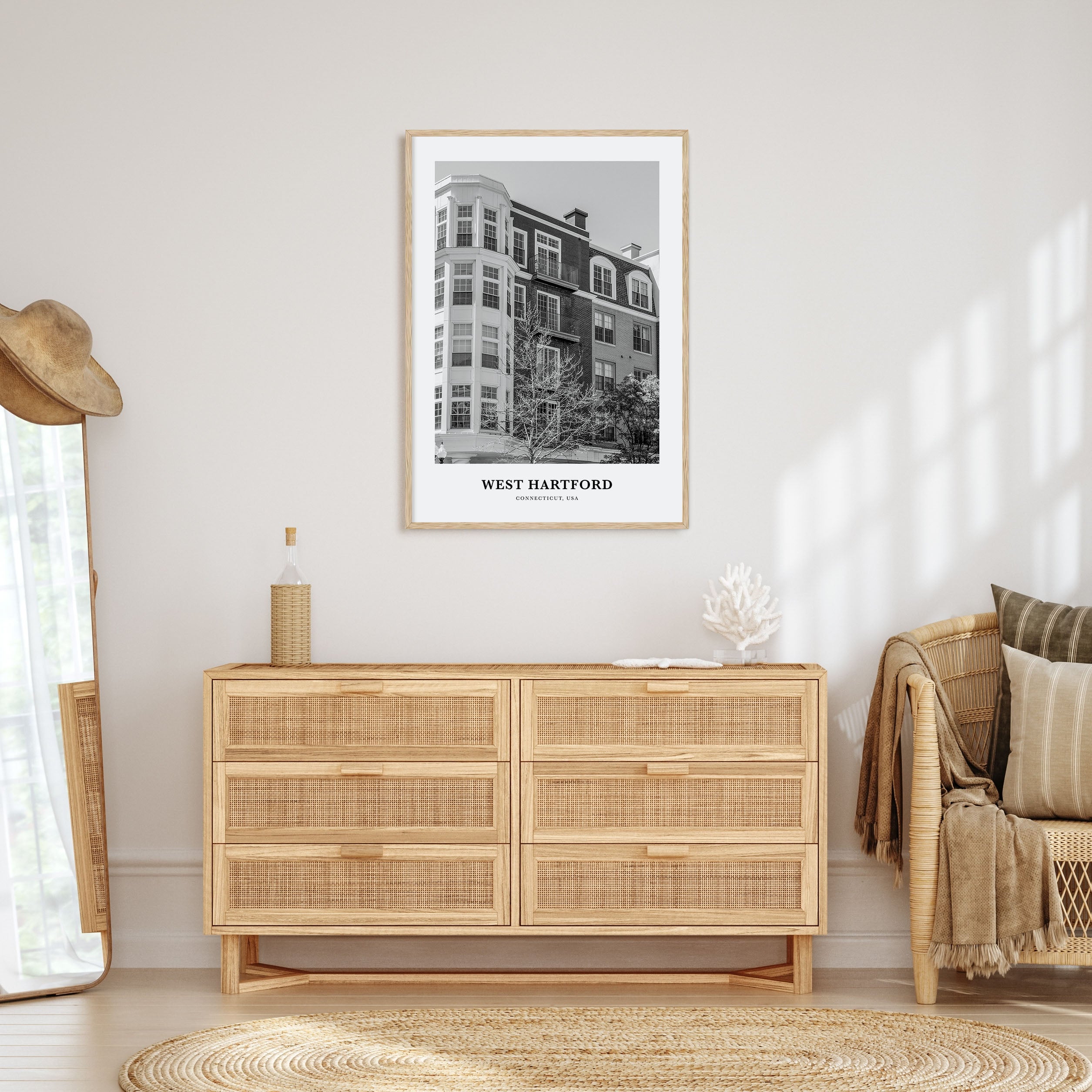 West Hartford Portrait B&W Poster