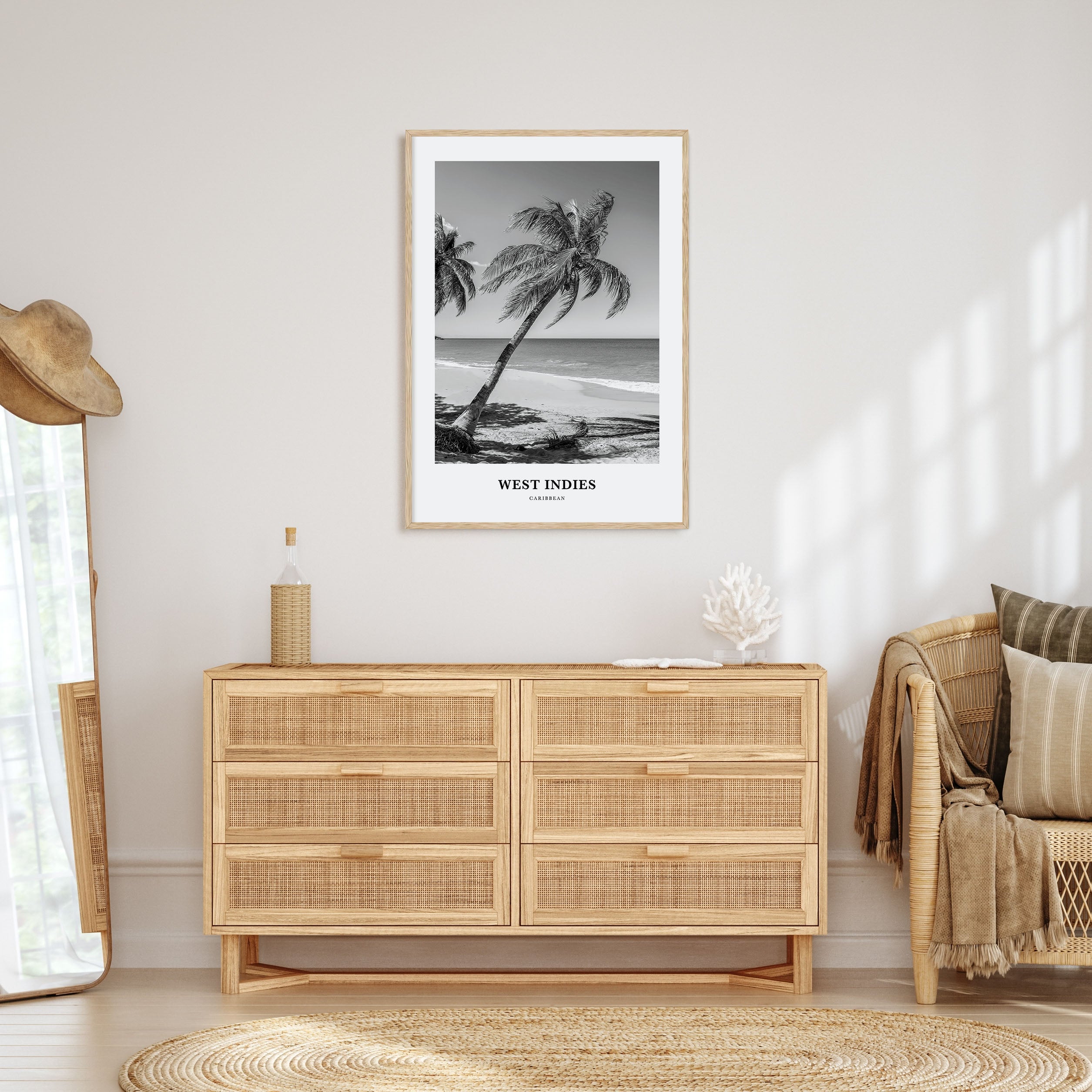 West Indies Portrait B&W Poster