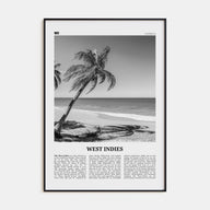 West Indies Travel B&W Poster