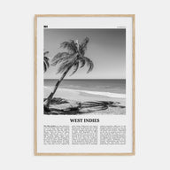 West Indies Travel B&W Poster