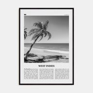 West Indies Travel B&W Poster