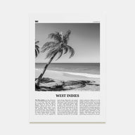 West Indies Travel B&W Poster